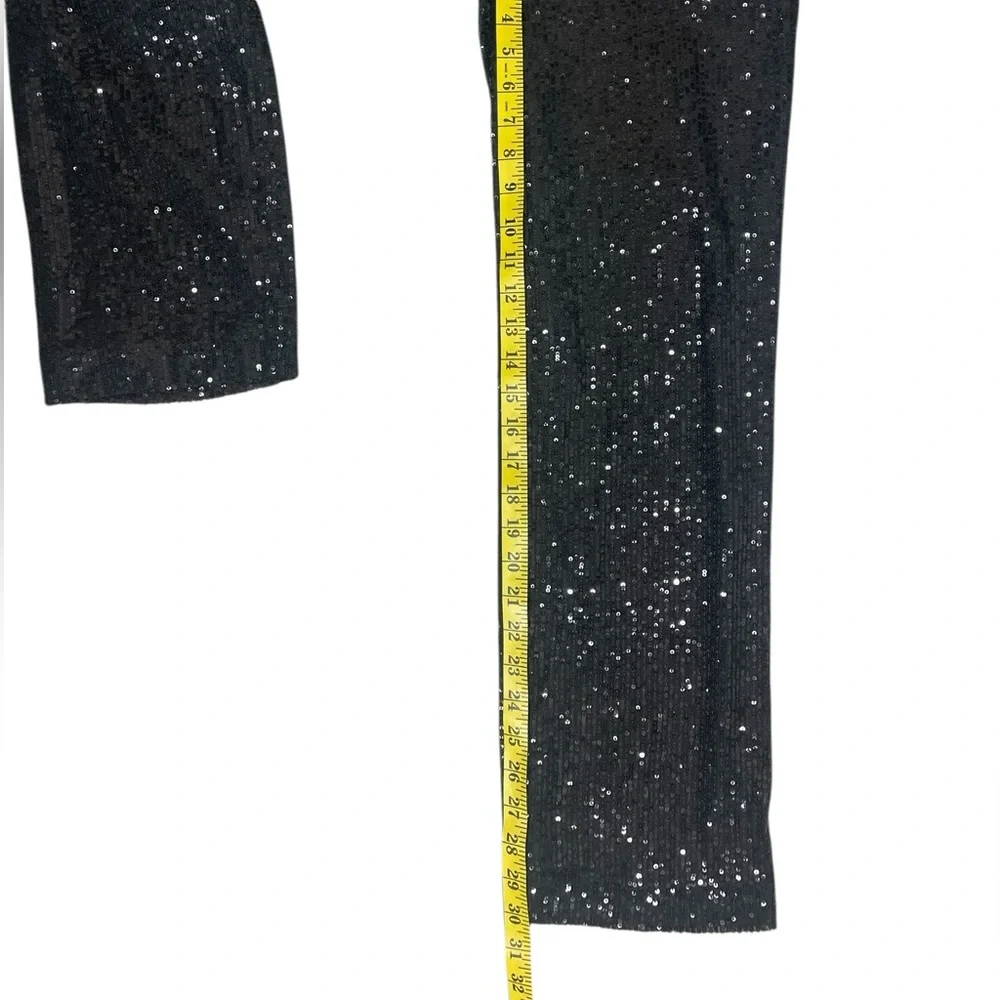 LOFT Black Sequin Straight Pants NWT (N-1)